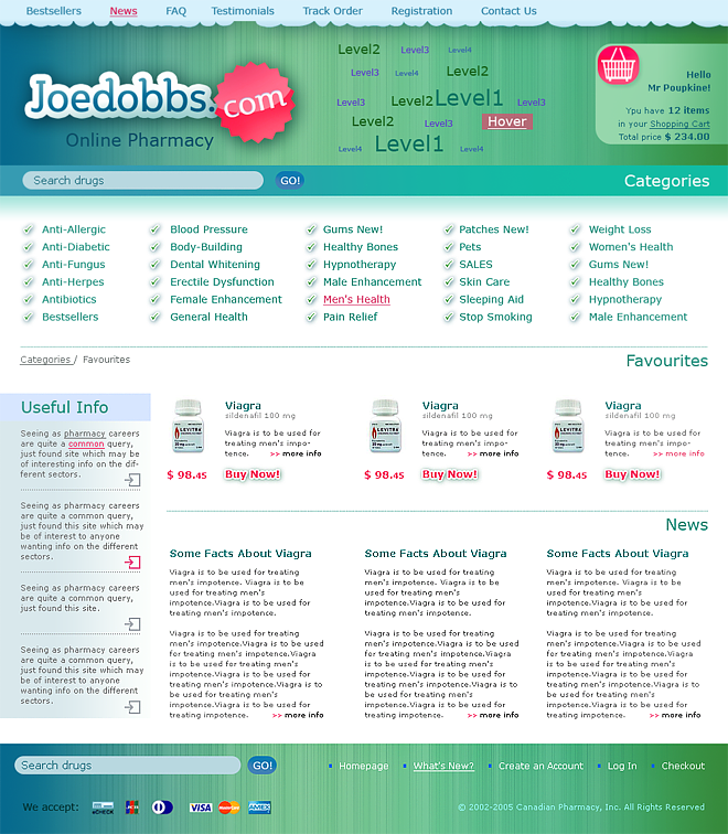 Сайт компании «JoeDobbs»